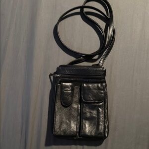 Black cross body purse